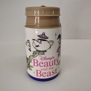 Aladdin Beauty and the Beast Thermos‎ Vintage 8oz Kids Lunchbox Disney